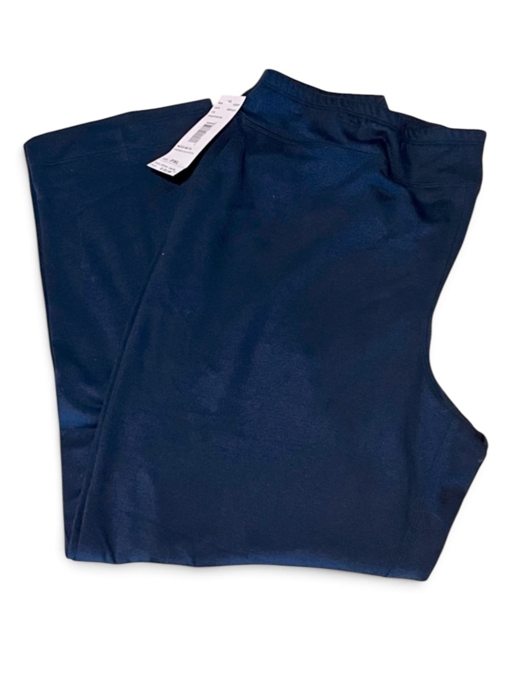 NWT Navy Blue Stretch Knit Pull On Elastic Waist No Iron Pants
